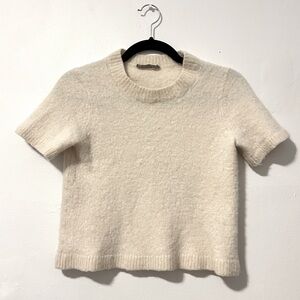 everlane wool alpaca blend short sleeve sweater top